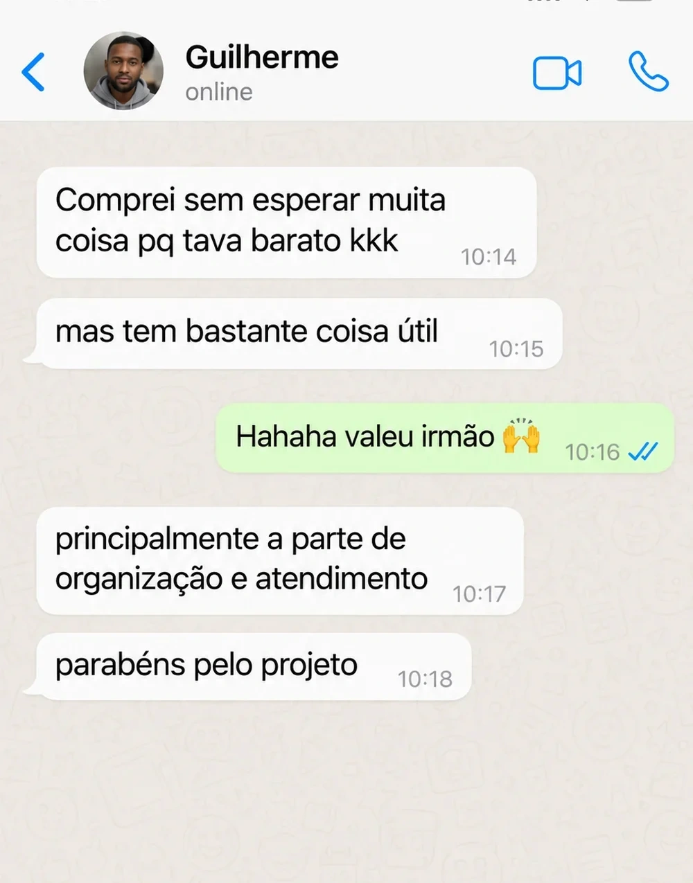 Conversa ilustrativa sobre situações da rotina de uma barbearia 5