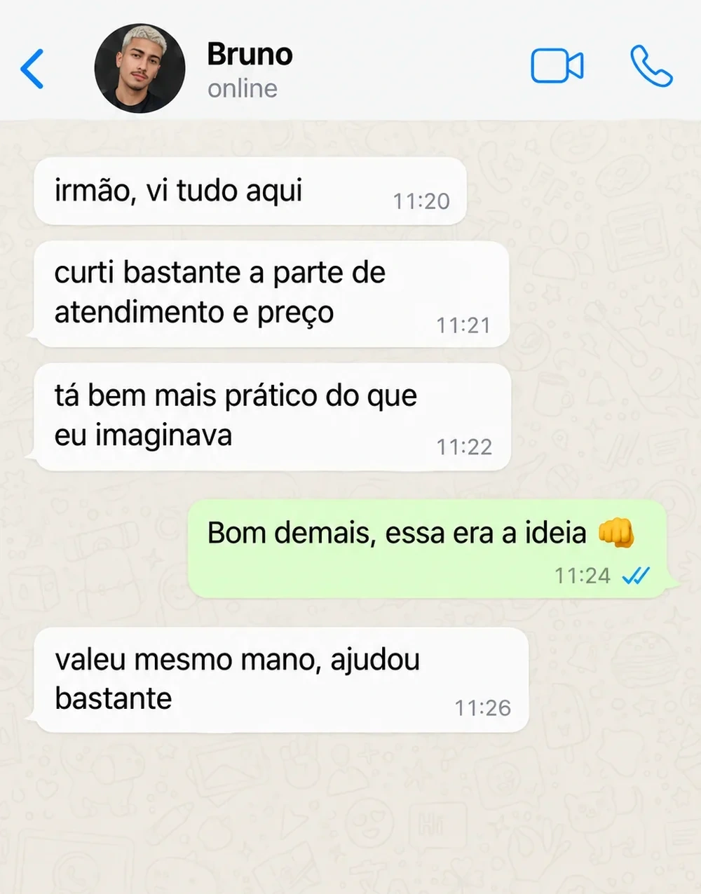Conversa ilustrativa sobre situações da rotina de uma barbearia 6